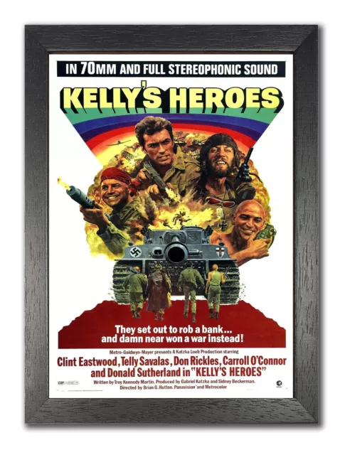 Kelly's Heroes War Comedy Vintage Movie Poster Clint Eastwood Adventure Film