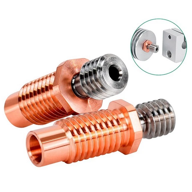 1X(2Pcs Upgrade 3D Printer High Temperature Resistant M6 Titanium Alloy Red Cop