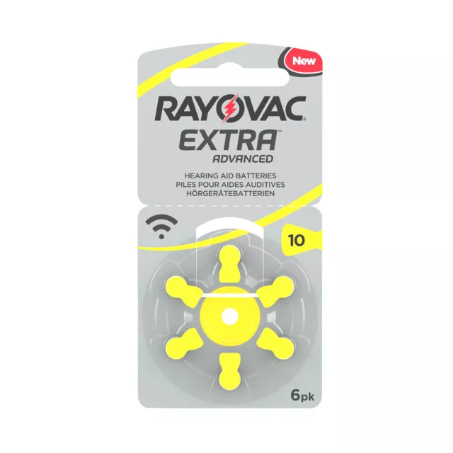 30 x Rayovac 10 Hörgerät Batterien gelbe Lasche 1,45v PR70 Zink Luft 3