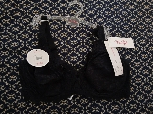 Anita Havanna Women's Non-Wired Full Cup Bra - Shadow Blue, Size 38D, Comfort Support With Wide Straps