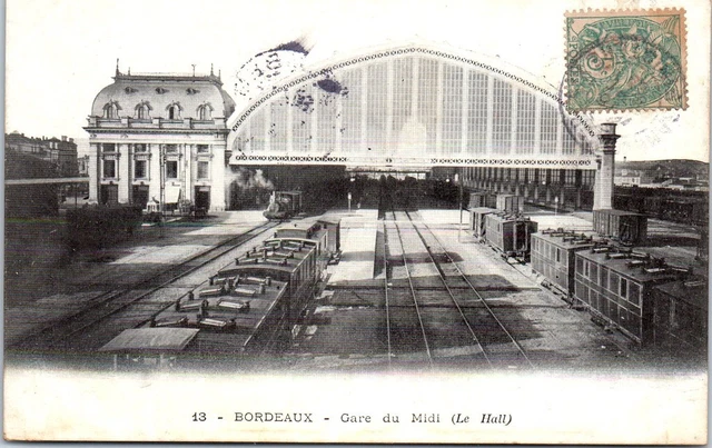 33 BORDEAUX - vue du hall de la gare du midi.
