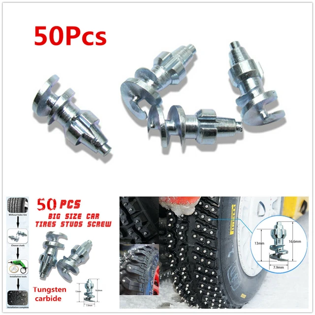 50x Big Size Car SUV Tires Studs Screw Snow Spikes Wheel Tyres Snow Chains Studs 50x Big Size Car SUV Tires Studs Screw Snow Spikes Wheel Tyres Snow Chains Studs