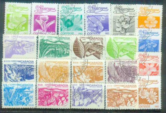 Lot Briefmarken aus Nicaragua, gestempelt