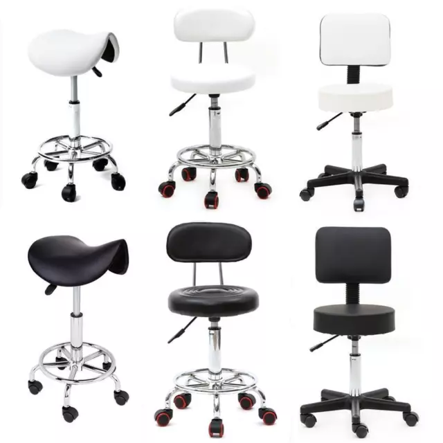 Adjustable Swivel Salon Stool Massage Spa Beauty Barber Bar Chair Gaslift