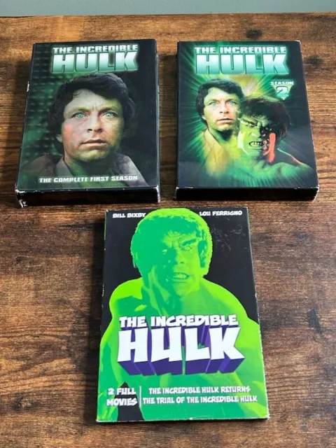 The Incredible Hulk TV Show Complete Series Season 1 2 DVD + 2 Movies Thor 1970s