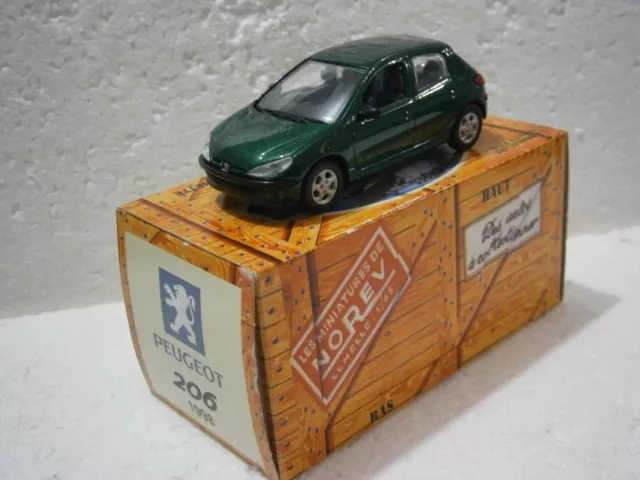 Voiture Miniature Peugeot 206 (1998) 1/43 Norev En Boite Carton
