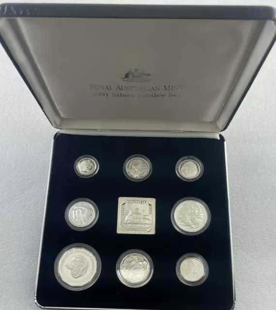 1991 RAM Masterpieces in Silver - 25th Anniversary of Decimal Currency - 8 Coins