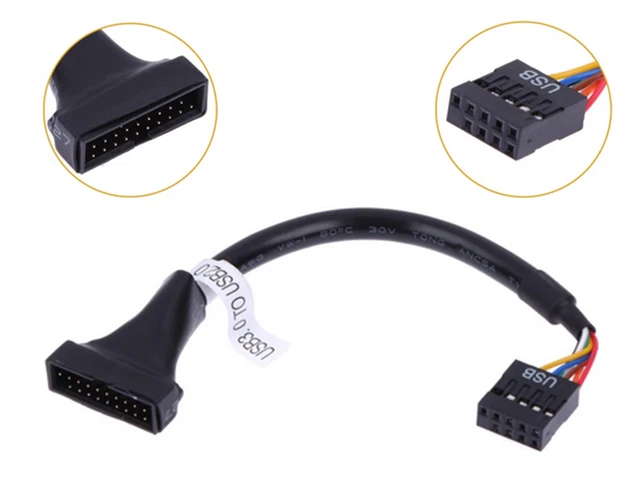 CAVO ADATTATORE CONNETTORE DA USB 3.0 20pin A USB 2.0 9pin PER SCHEDA MADRE PC