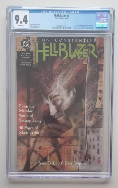 Hellblazer #1 - John Constantine - 1988 - DC Comics - 1st Print - NM - CGC 9.4