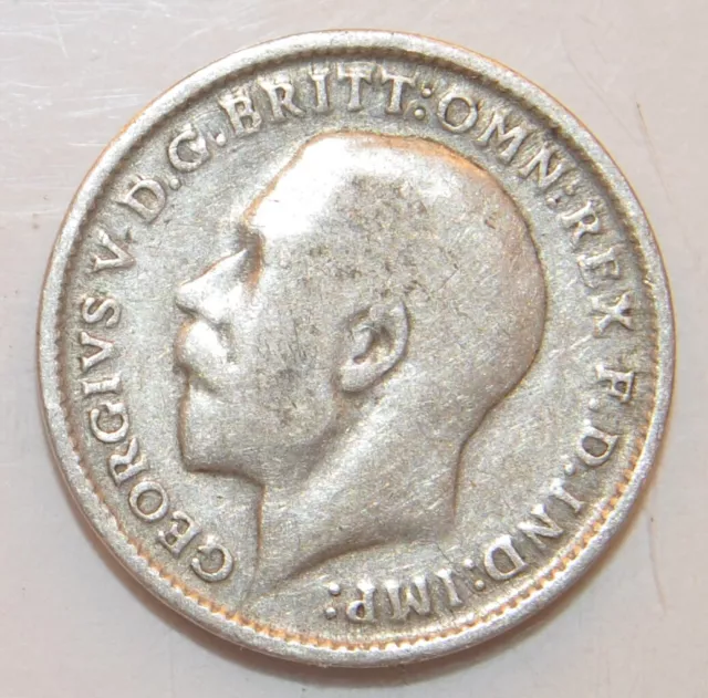 1912 Three pence Great Britain silver