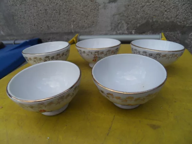 Lot 5 ancien petit bol vintage bowl faience art deco 60's collection