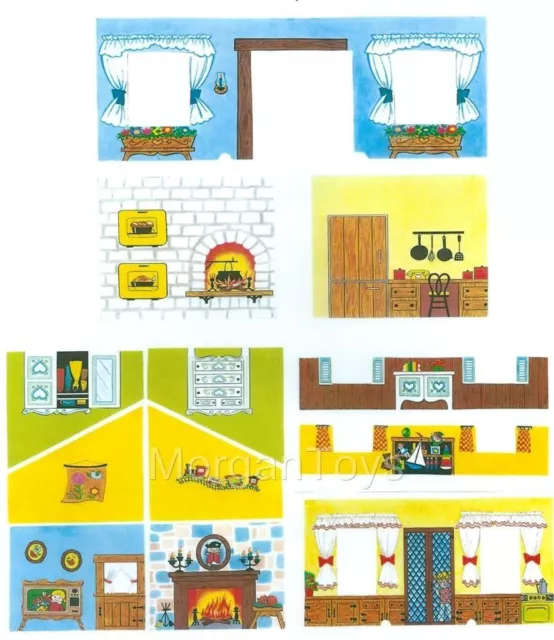 FISHER-PRICE REPLACEMENT LITHOS - #952 HOUSE INSIDE WALLS  Little People