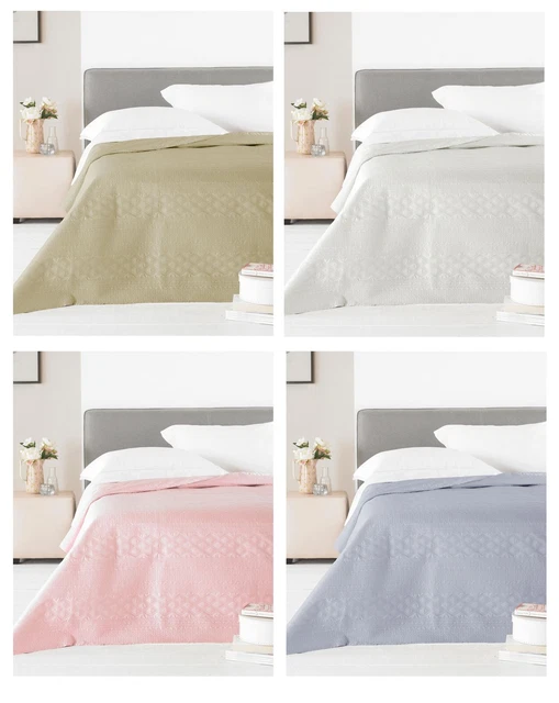 LUXURY ZARA SATIN Bedspread Double King Size Throw, 240 x 260 cm £25.95