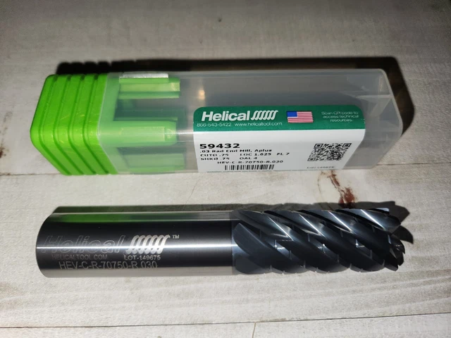 Helical ~ 3/4" Chip Splitting End Mill ~ 59432 ~ R.03 ~ 7 Flute ~ New ~ Aplus