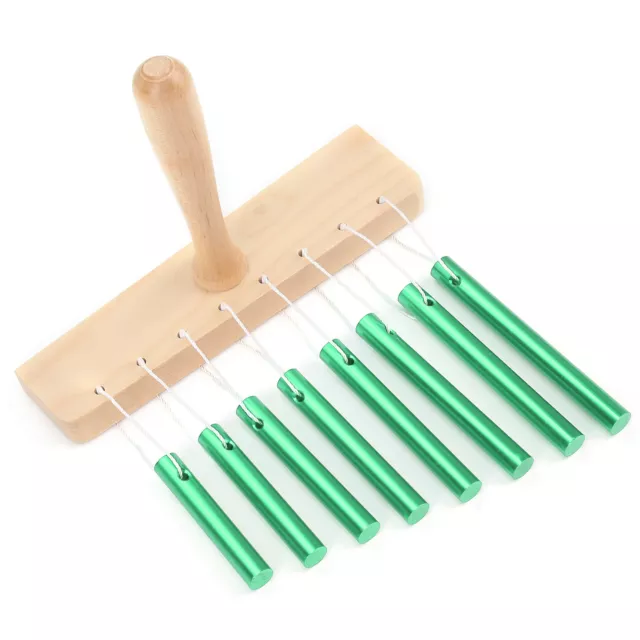 (green)Single-Row Musical Percussion Instrument Table Top Chimes