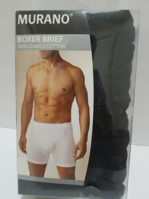 MURANO MEN'S BOXER Briefs 2 Pairs In Package Size 36 - 38 Black Msrp $22.  $20.50 - PicClick