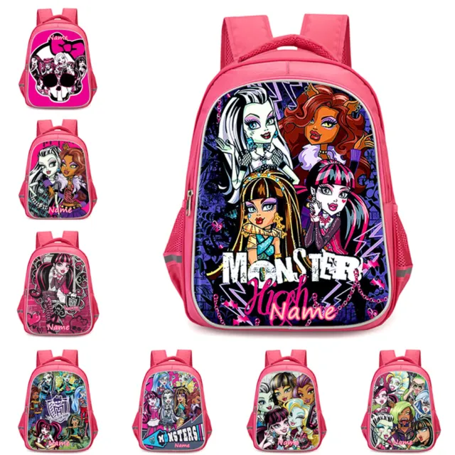 Monster High borsa scuola personalizzata zaino bambini 13/16 pollici nero/rosa borsa libro