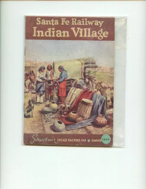 SANTA FE RAILWAY INDIAN VILLAGE.  Santa Fe Railway Co, , SB 1st  VG