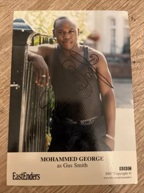 BBC EastEnders Gus Smith Hand Signed Cast Card Mohammed George Autograph