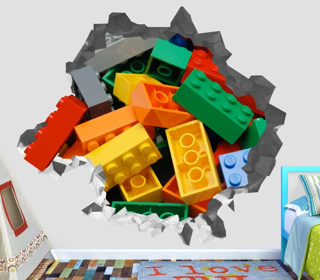 THE LEGO CLASSIC Construction Brick Custom Wall Decals 3D Wall Stickers Art OP20 £23.48