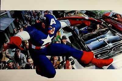 Marvels #2 Splash Pages 2-3 Captain America- Alex Ross Comic Poster Print 11x16