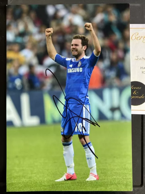 Juan Manuel Mata Hand Signed Autograph 12x8 Photo Chelsea   COA