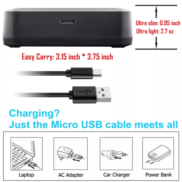 Kastar Battery Dual USB Charger for Panasonic DMW-BLE9E DMW-BLG10 Lumix DMC-TZ80 3