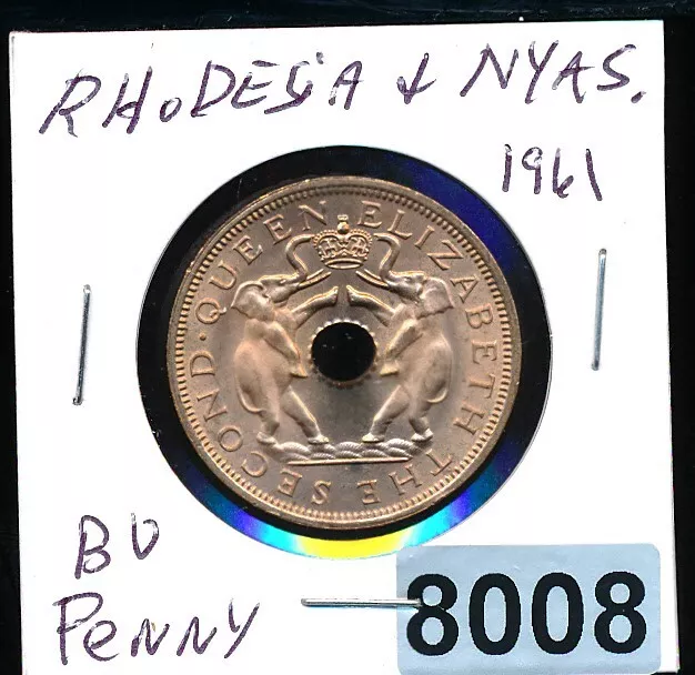 Rhodesia & Nyasaland - 1961 - 1 Penny  - Bu - #8008