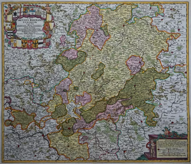 Mittelrhein - Hessen - S.R.I. Circulus Rhenanus Superior - Homann 1720