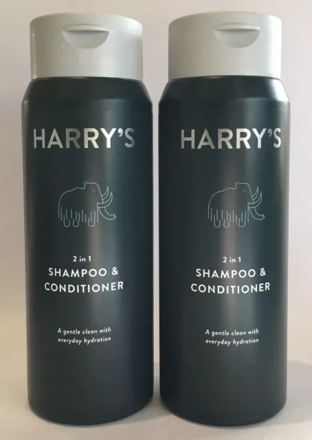2x Harry's Hombre 2 en 1 Champú y Acondicionador 414ml Nuevo