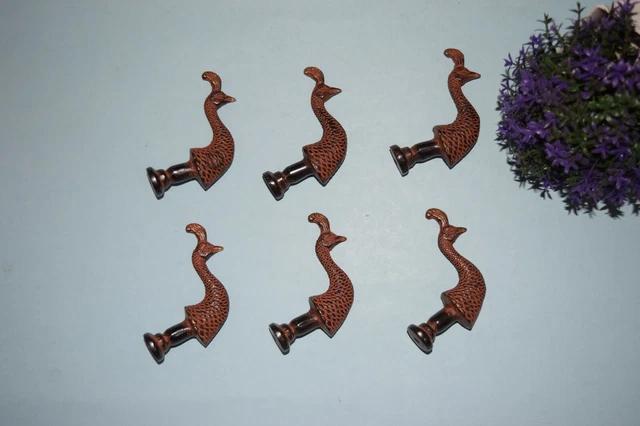 Bird Handicraft Door Knobs Brass Dresser Pull Peacock Head Shape Accessory EK53