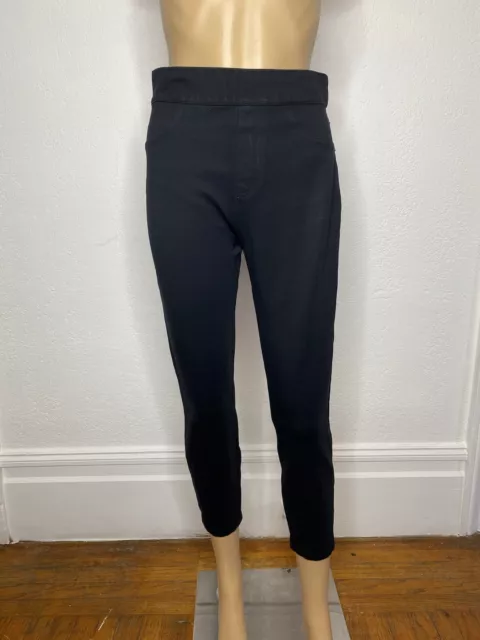 Spanx Black Denim Pull On Jegging Pants Women’s Size M Skinny  Stretch