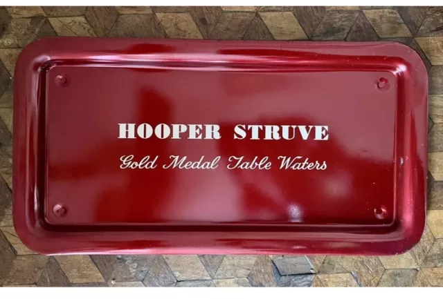 Hooper Struve Soda Water Vintage Advertising Drinks Tray Pub Bar Retro