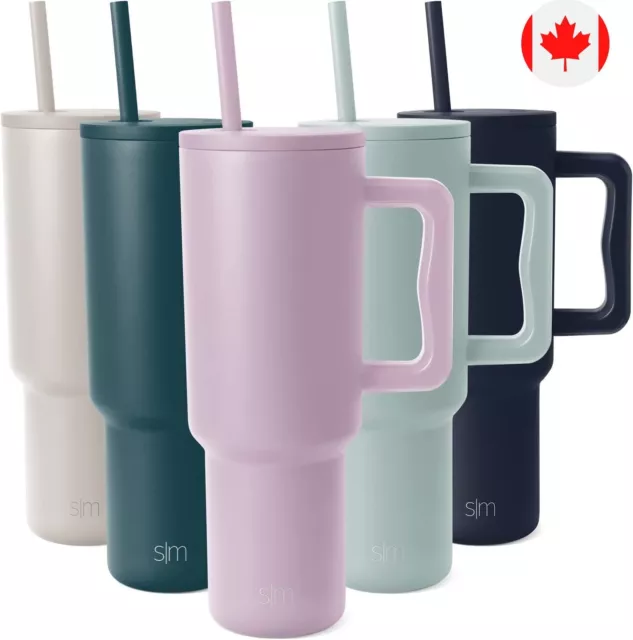 Simple Modern 40 oz Tumbler with Handle and Straw Lid | Insulated Reusable Leak