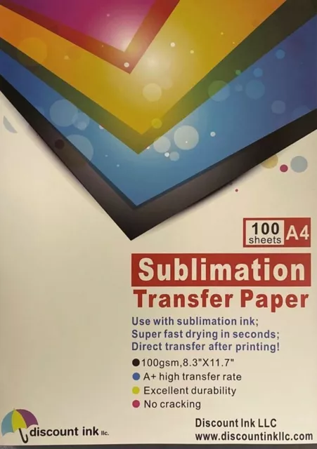 2x100 Sheets A4 Sublimation Heat Transfer Paper for Inkjet Printer Mug T-shirt