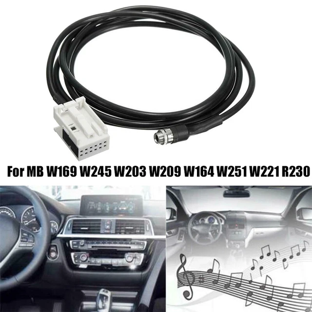 Adattatore ingresso cavo aux cavo audio auto 3,5 mm 12 pin per W169 W203 W L4W4