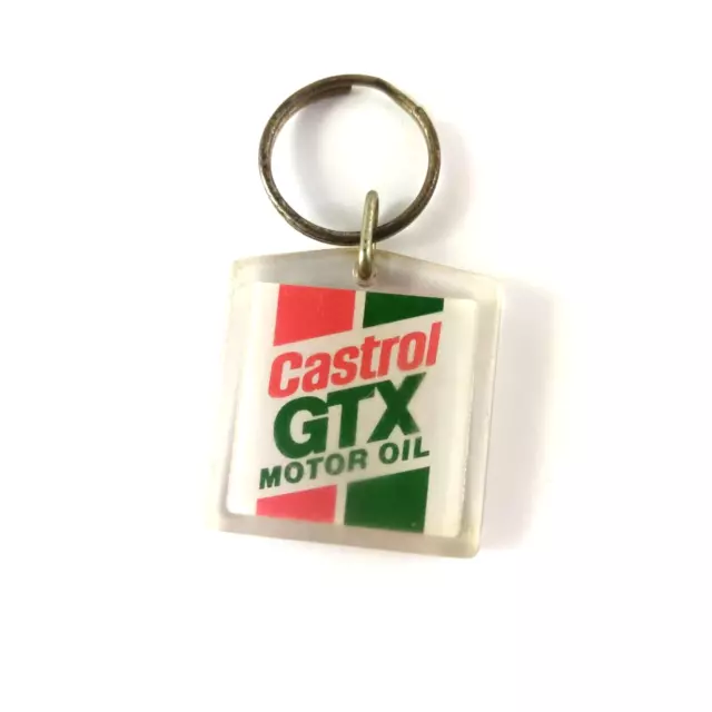 Castrol GTX Motor oil Keychain Red Green White