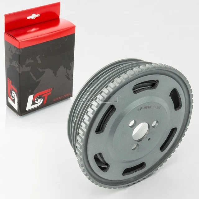 CVF Racing Billet Aluminum Crankshaft Pulley For Ford FE 390/427/428 - 2 Groove V-Belt, 5.4" Diameter