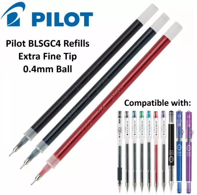 Pilot BLSGC4 G-Tec ricarica gel per impugnatura G-Tec-C4, Hi-Tec-C, G-Tec-C Maica