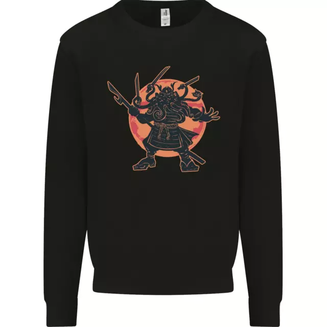 Samurai Cthulhu Kraken Kids Sweatshirt Jumper