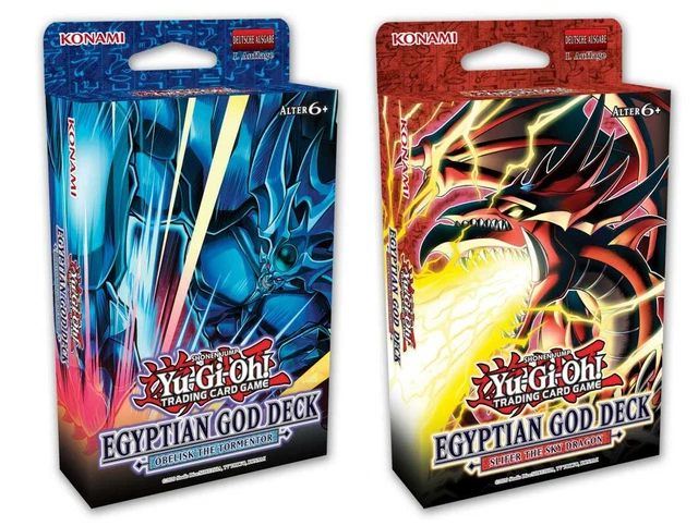 YU-GI-OH! EGYPTIAN GOD Structure Deck Bundle: 1 x Obelisk + 1x Slifer ...