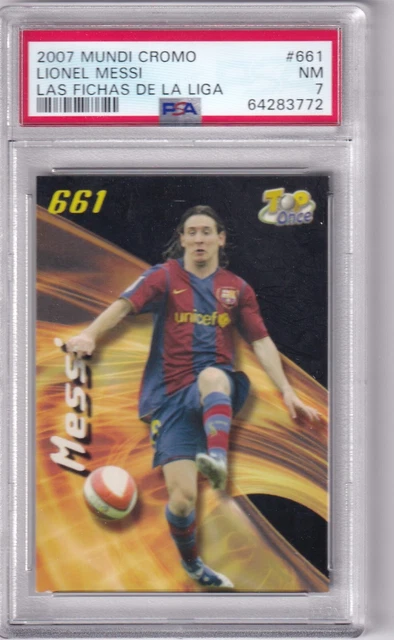 Carte à Collectionner Lionel Messi 2007 MUNDI CROMO - #758, Notée PSA 8