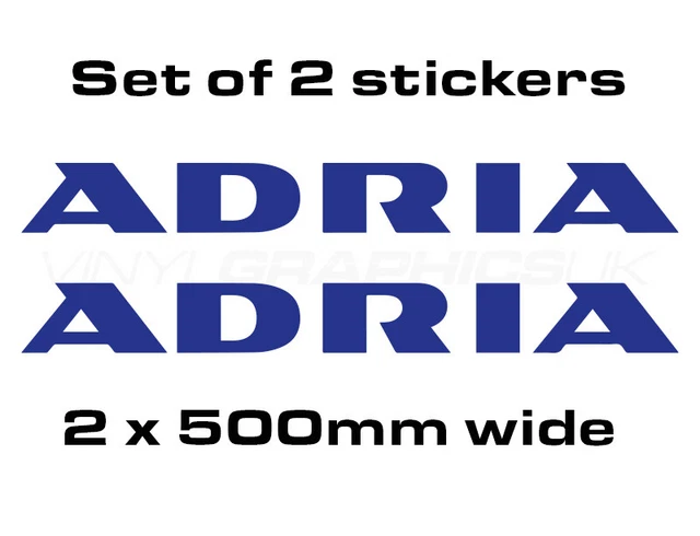 Set 4 Adesivi Decorativi Logo ADRIA Per Roulotte E Camper - Spedizione Gratis