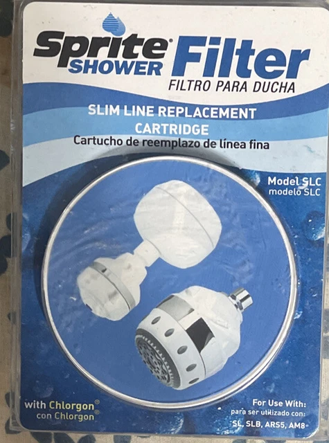 NUEVO EN CAJA Sprite Ducha Línea Delgada Filtro Repuesto Cartucho Modelo SLC con Clorgón