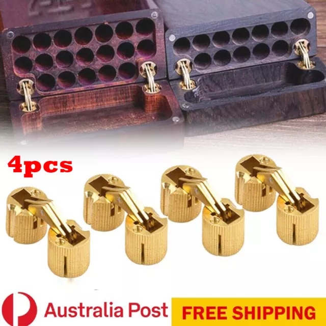 4pack 8mm Brass Cabinet Hidden Barrel Hinge Invisible Hinge Concealed Workto