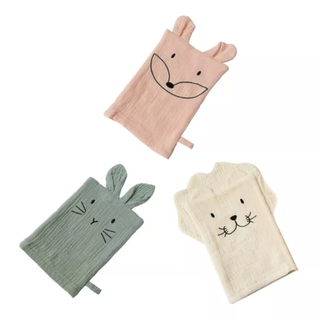 Kids Bath Gloves Children Soft Shower Towel Skin Protective Baby Bath Accessory