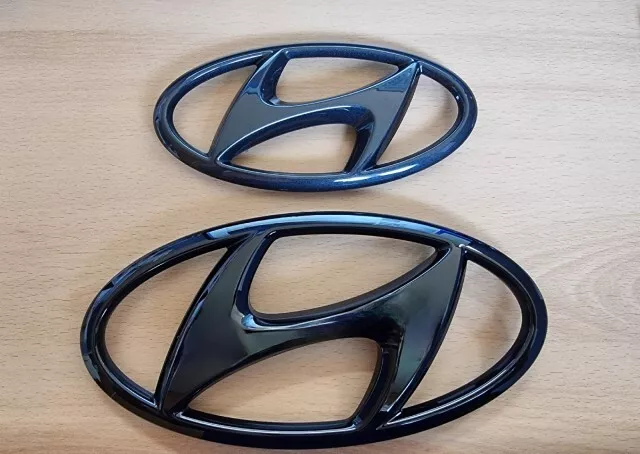 Front & Rear Black High Glossy H emblem for 2020 2021 2022 Hyundai Palisade