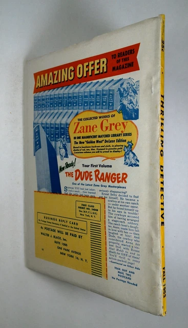 Thrilling Detective Pulp Sep 1953 Vol. 71 #4 FN- 5.5 2