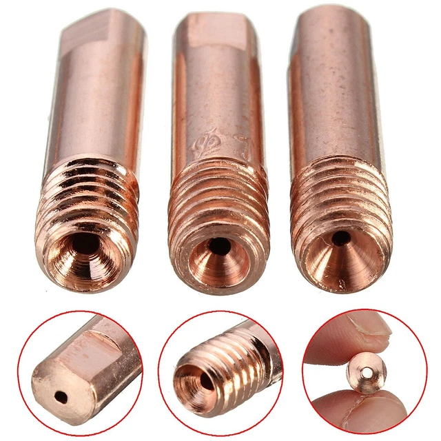 Nozzles Set 25 6mm 10Pcs 10x 0.8/1.0/1.2mm MB-15AK Mig / Mag Saldatura Saldi