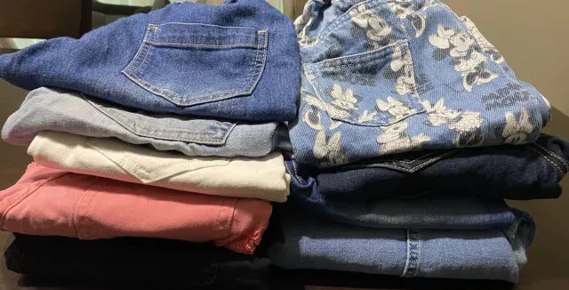 FREE POST! Girls Size 8 - 10 DENIM BUNDLE Jacket, Jeans, Shorts X 9 Items